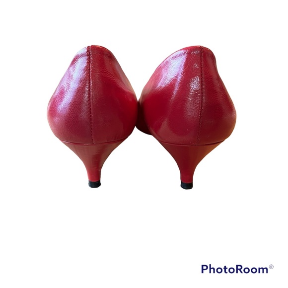 VINTAGE EVAN PICONE | Leather hot pink barbie heel pumps - Picture 7 of 13